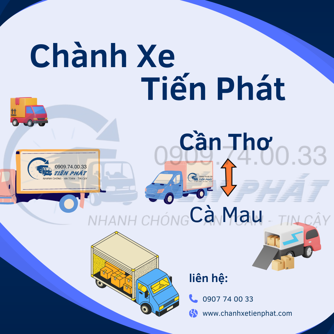 chành xe tiến phát đi cà mau 