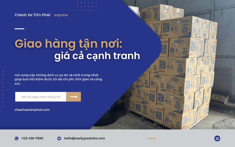 xe tải giao hàng của tiến phát