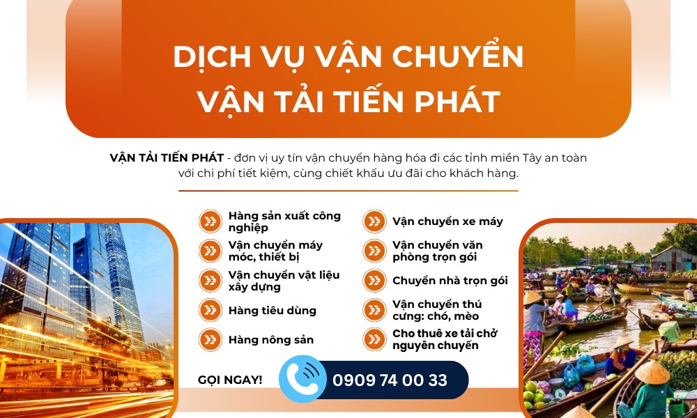 Dịch vụ vận chuyển của Vận Tải Tiến Phát