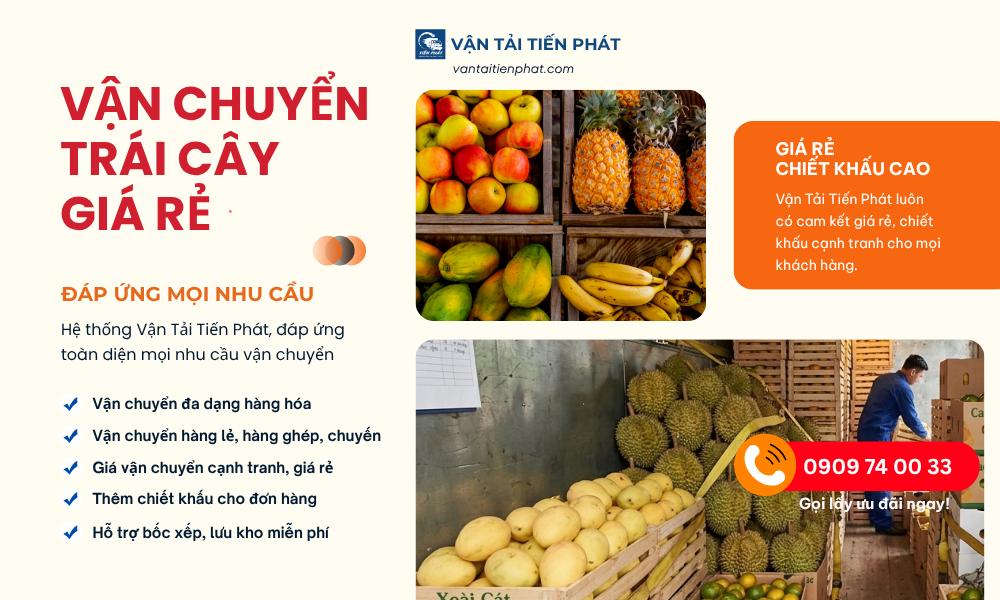 Vận chuyển trái cây đi các tỉnh miền Tây
